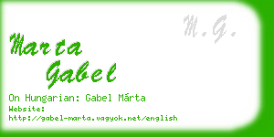 marta gabel business card